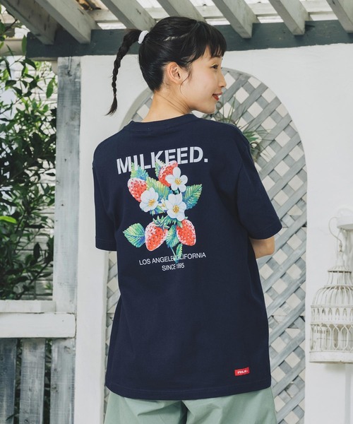 MILKFED.（ミルクフェド）の「SS TEE STRAWBERRY（Tシャツ/カットソー・レディース・ホワイト/ブラック/ネイビー・ONE SIZE）」の3枚目の写真