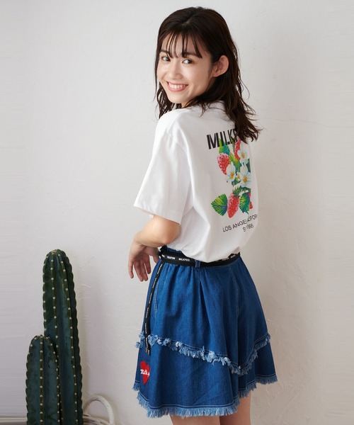 MILKFED.（ミルクフェド）の「SS TEE STRAWBERRY（Tシャツ/カットソー・レディース・ホワイト/ブラック/ネイビー・ONE SIZE）」の14枚目の写真