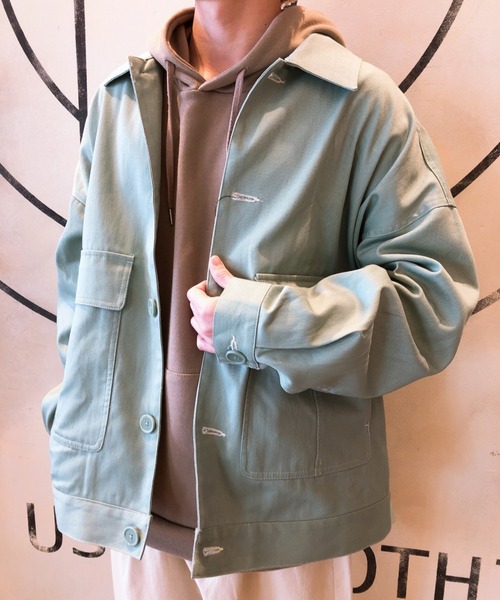 WEGO（ウィゴー）の「WEGO/【セットアップ対応商品】SKATERSカバーオール（カバーオール・メンズ・グリーン/ブラウン/キナリ・MEDIUM/LARGE）」の3枚目の写真