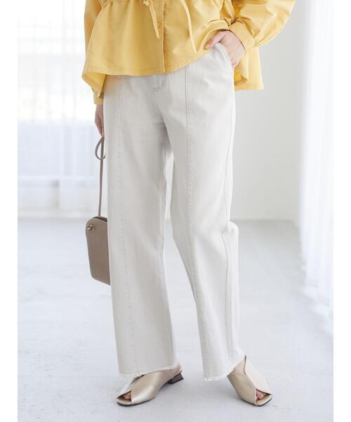 ELENCARE DUE(エレンカーレデュエ)の「・ELENCARE DUE ツイルセンターシームパンツ*(その他パンツ・レディース・ベージュ/グリーン/オフホワイト/ラベンダー・FREE)」の5枚目の写真