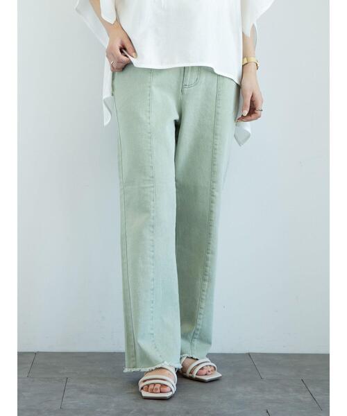 ELENCARE DUE(エレンカーレデュエ)の「・ELENCARE DUE ツイルセンターシームパンツ*(その他パンツ・レディース・ベージュ/グリーン/オフホワイト/ラベンダー・FREE)」の7枚目の写真