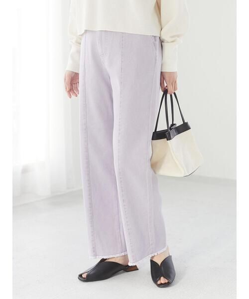 ELENCARE DUE(エレンカーレデュエ)の「・ELENCARE DUE ツイルセンターシームパンツ*(その他パンツ・レディース・ベージュ/グリーン/オフホワイト/ラベンダー・FREE)」の8枚目の写真