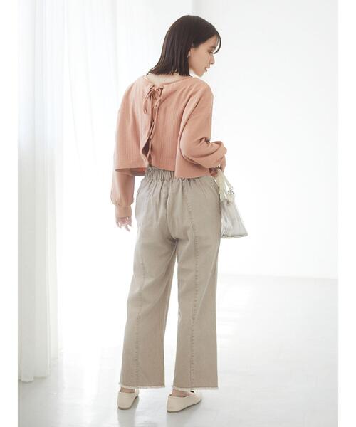 ELENCARE DUE(エレンカーレデュエ)の「・ELENCARE DUE ツイルセンターシームパンツ*(その他パンツ・レディース・ベージュ/グリーン/オフホワイト/ラベンダー・FREE)」の11枚目の写真