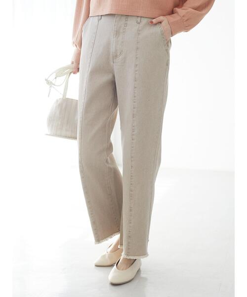 ELENCARE DUE(エレンカーレデュエ)の「・ELENCARE DUE ツイルセンターシームパンツ*(その他パンツ・レディース・ベージュ/グリーン/オフホワイト/ラベンダー・FREE)」の12枚目の写真