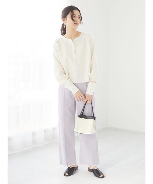 ELENCARE DUE(エレンカーレデュエ)の「・ELENCARE DUE ツイルセンターシームパンツ*(その他パンツ・レディース・ベージュ/グリーン/オフホワイト/ラベンダー・FREE)」の16枚目の写真