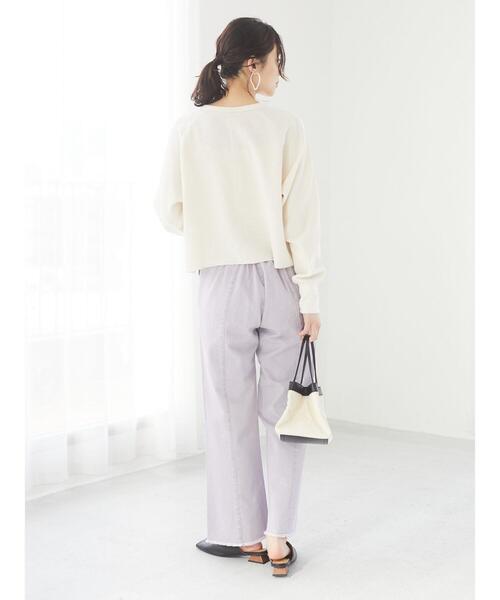 ELENCARE DUE(エレンカーレデュエ)の「・ELENCARE DUE ツイルセンターシームパンツ*(その他パンツ・レディース・ベージュ/グリーン/オフホワイト/ラベンダー・FREE)」の17枚目の写真