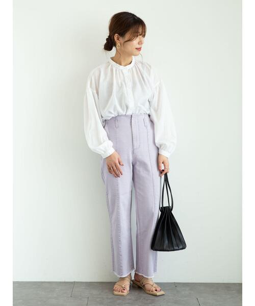 ELENCARE DUE(エレンカーレデュエ)の「・ELENCARE DUE ツイルセンターシームパンツ*(その他パンツ・レディース・ベージュ/グリーン/オフホワイト/ラベンダー・FREE)」の21枚目の写真