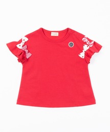 trois lapins kp（トロワラパンケーピー）の「袖リボンモチーフ半袖Tシャツ(80-90cm)（Tシャツ/カットソー・キッズ）」