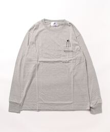 ★Bl★天竺ポケット付き長袖Tシャツ バックプリント