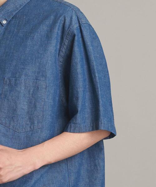 Steven Alan（スティーブンアラン）の「＜Steven Alan＞ INDG/CHAMBRAY SINGLE NEEDLE SHORT SLEEVE SHIRT-LOOSE/シャツ（シャツ/ブラウス・メンズ・ターコイズブルー/ロイヤルブルー・M/XL/L/S）」の16枚目の写真