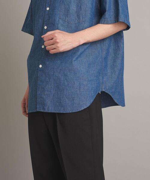 Steven Alan（スティーブンアラン）の「＜Steven Alan＞ INDG/CHAMBRAY SINGLE NEEDLE SHORT SLEEVE SHIRT-LOOSE/シャツ（シャツ/ブラウス・メンズ・ターコイズブルー/ロイヤルブルー・M/XL/L/S）」の9枚目の写真