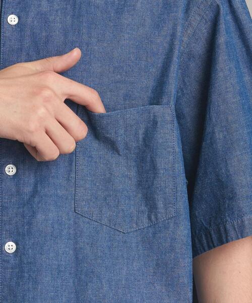 Steven Alan（スティーブンアラン）の「＜Steven Alan＞ INDG/CHAMBRAY SINGLE NEEDLE SHORT SLEEVE SHIRT-LOOSE/シャツ（シャツ/ブラウス・メンズ・ターコイズブルー/ロイヤルブルー・M/XL/L/S）」の4枚目の写真