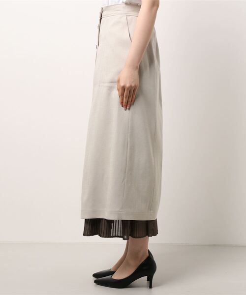 LILY BROWN（リリーブラウン）の「プリーツコンビタックスカート（スカート・レディース・アイボリー・0/1）」の16枚目の写真