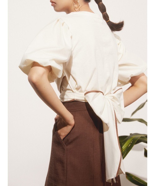 LILY BROWN（リリーブラウン）の「プリーツコンビタックスカート（スカート・レディース・アイボリー・0/1）」の3枚目の写真