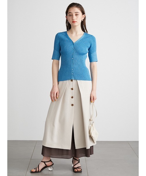 LILY BROWN（リリーブラウン）の「プリーツコンビタックスカート（スカート・レディース・アイボリー・0/1）」の12枚目の写真