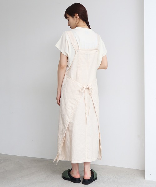 note et silence (ノートエシロンス)の「*◇C/Liツイル製品染 ジャンパースカート(ジャンパースカート・レディース・ホワイト/チャコールグレー/ライトカーキ・FREE)」の9枚目の写真