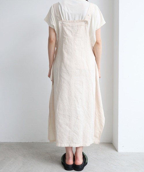 note et silence (ノートエシロンス)の「*◇C/Liツイル製品染 ジャンパースカート(ジャンパースカート・レディース・ホワイト/チャコールグレー/ライトカーキ・FREE)」の13枚目の写真