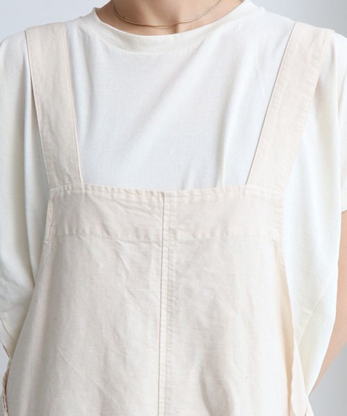 note et silence (ノートエシロンス)の「*◇C/Liツイル製品染 ジャンパースカート(ジャンパースカート・レディース・ホワイト/チャコールグレー/ライトカーキ・FREE)」の14枚目の写真