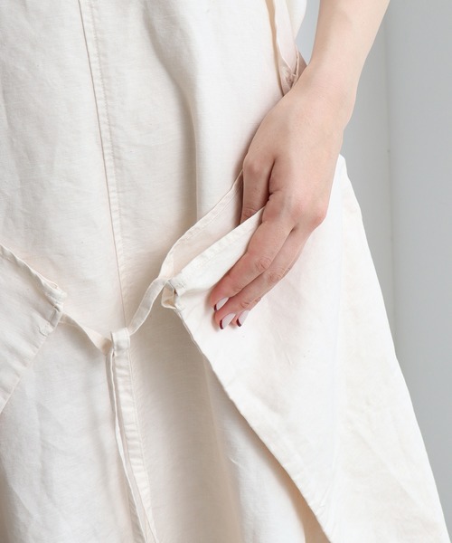 note et silence (ノートエシロンス)の「*◇C/Liツイル製品染 ジャンパースカート(ジャンパースカート・レディース・ホワイト/チャコールグレー/ライトカーキ・FREE)」の16枚目の写真