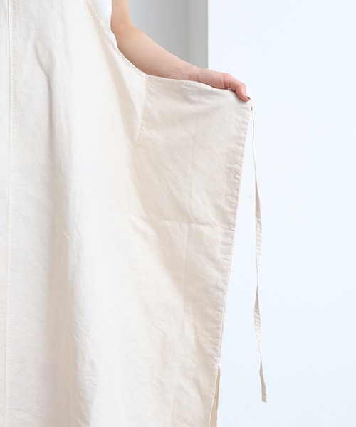 note et silence (ノートエシロンス)の「*◇C/Liツイル製品染 ジャンパースカート(ジャンパースカート・レディース・ホワイト/チャコールグレー/ライトカーキ・FREE)」の19枚目の写真