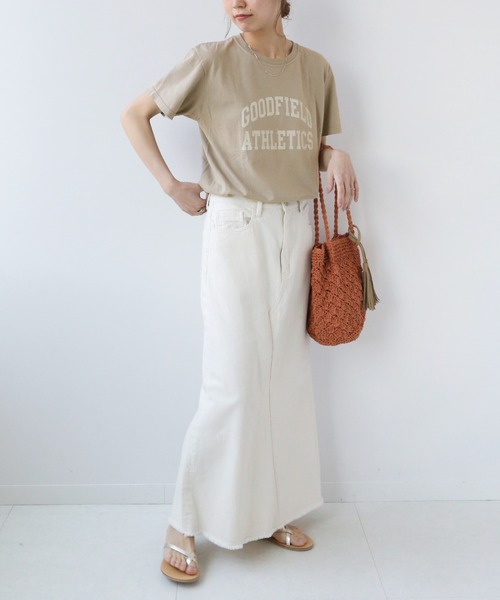 Goodwear(Since1983)（グッドウェア）の「【Goodwear/グッドウェア】*RELUME CREW NECK S/S Tsh：別注Tシャツ◆（Tシャツ/カットソー・レディース・ホワイト/ブラック/グレー/ベージュ・L）」の11枚目の写真