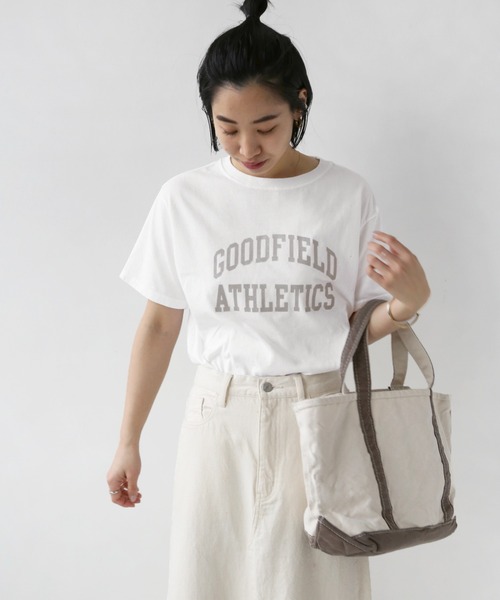 Goodwear(Since1983)（グッドウェア）の「【Goodwear/グッドウェア】*RELUME CREW NECK S/S Tsh：別注Tシャツ◆（Tシャツ/カットソー・レディース・ホワイト/ブラック/グレー/ベージュ・L）」の16枚目の写真