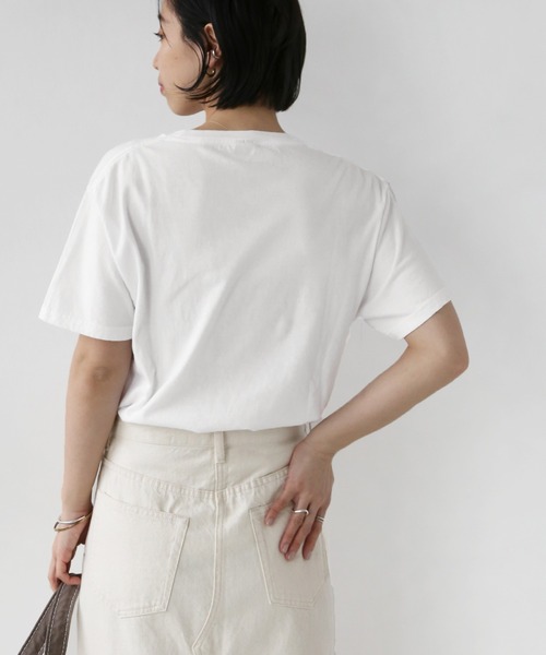 Goodwear(Since1983)（グッドウェア）の「【Goodwear/グッドウェア】*RELUME CREW NECK S/S Tsh：別注Tシャツ◆（Tシャツ/カットソー・レディース・ホワイト/ブラック/グレー/ベージュ・L）」の6枚目の写真