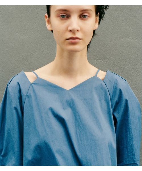 LE CIEL BLEU（ルシェルブルー）の「Heart Neck Cocoon Dress（ワンピース・レディース・ブラック/グレー/ブルー・36）」の16枚目の写真