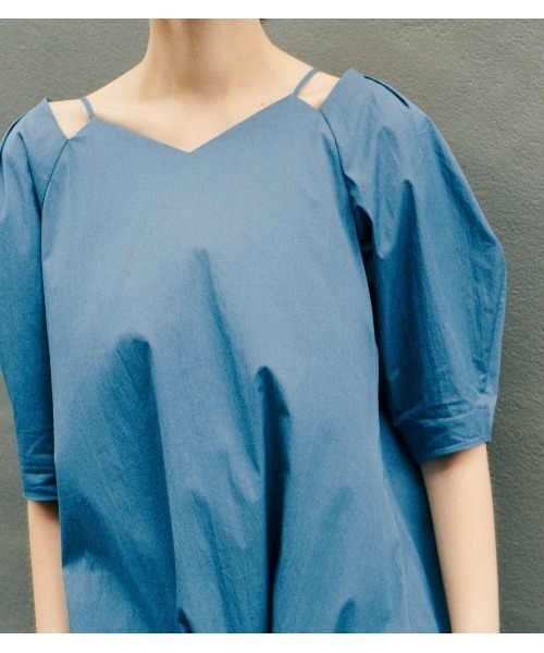 LE CIEL BLEU（ルシェルブルー）の「Heart Neck Cocoon Dress（ワンピース・レディース・ブラック/グレー/ブルー・36）」の19枚目の写真
