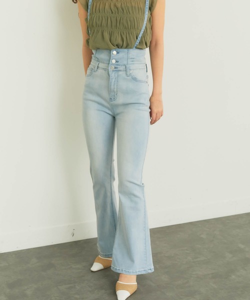 LIPSERVICE（リップサービス）の「バックスピンドルフレアdenimパンツ（デニムパンツ・レディース・インディゴブルー/ブルー系その他・S/M）」の2枚目の写真