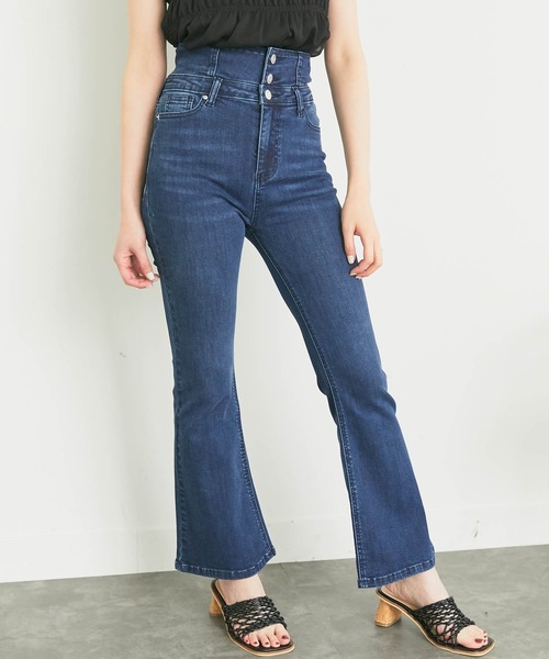 LIPSERVICE（リップサービス）の「バックスピンドルフレアdenimパンツ（デニムパンツ・レディース・インディゴブルー/ブルー系その他・S/M）」の4枚目の写真