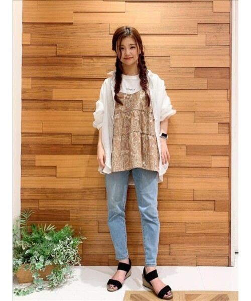 SHOO・LA・RUE（シューラルー）の「◆【SS-4L】裏面サラサラデニムスキニーパンツ（デニムパンツ・レディース・ブルー/ダークネイビー・10/01/02/03/04/05/06）」の3枚目の写真