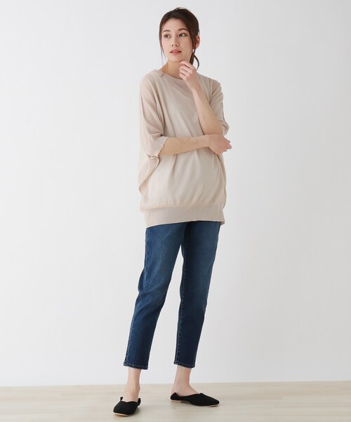 SHOO・LA・RUE（シューラルー）の「◆【SS-4L】裏面サラサラデニムスキニーパンツ（デニムパンツ・レディース・ブルー/ダークネイビー・10/01/02/03/04/05/06）」の11枚目の写真