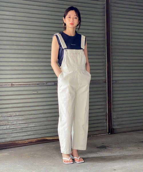 ottilie(オティーリエ)の「デニムサロペット(サロペット/オーバーオール・レディース・オフホワイト/ブルー・FREE)」の3枚目の写真
