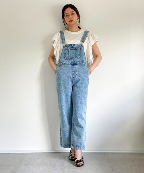ottilie(オティーリエ)の「デニムサロペット(サロペット/オーバーオール・レディース・オフホワイト/ブルー・FREE)」の6枚目の写真