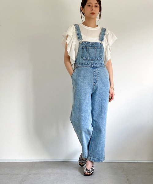 ottilie(オティーリエ)の「デニムサロペット(サロペット/オーバーオール・レディース・オフホワイト/ブルー・FREE)」の17枚目の写真