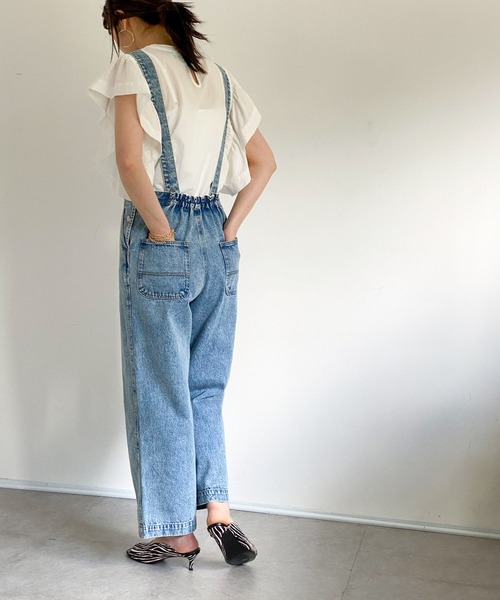 ottilie(オティーリエ)の「デニムサロペット(サロペット/オーバーオール・レディース・オフホワイト/ブルー・FREE)」の13枚目の写真