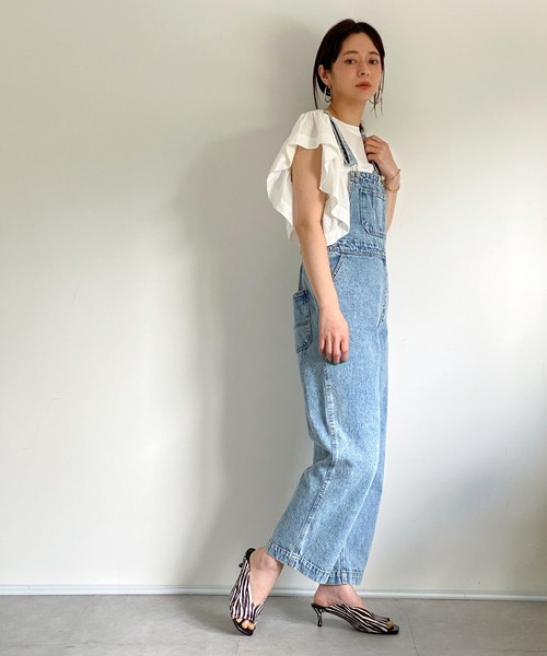 ottilie(オティーリエ)の「デニムサロペット(サロペット/オーバーオール・レディース・オフホワイト/ブルー・FREE)」の15枚目の写真