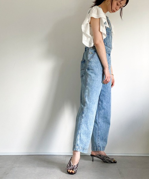 ottilie(オティーリエ)の「デニムサロペット(サロペット/オーバーオール・レディース・オフホワイト/ブルー・FREE)」の9枚目の写真