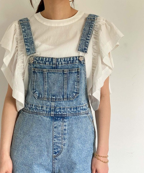 ottilie(オティーリエ)の「デニムサロペット(サロペット/オーバーオール・レディース・オフホワイト/ブルー・FREE)」の20枚目の写真