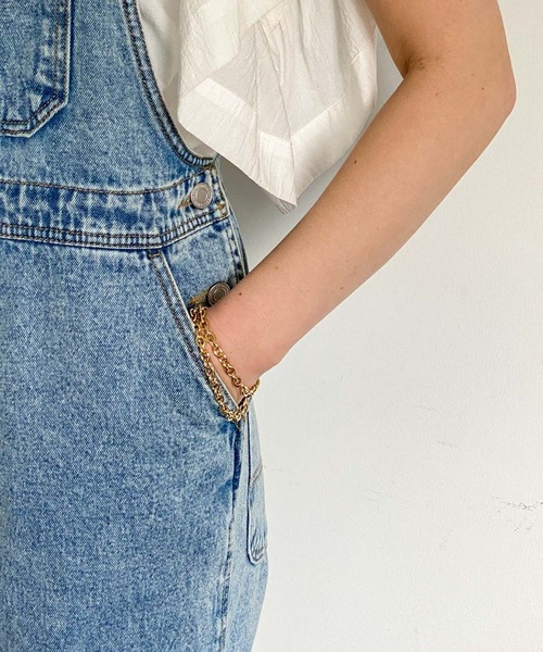 ottilie(オティーリエ)の「デニムサロペット(サロペット/オーバーオール・レディース・オフホワイト/ブルー・FREE)」の7枚目の写真
