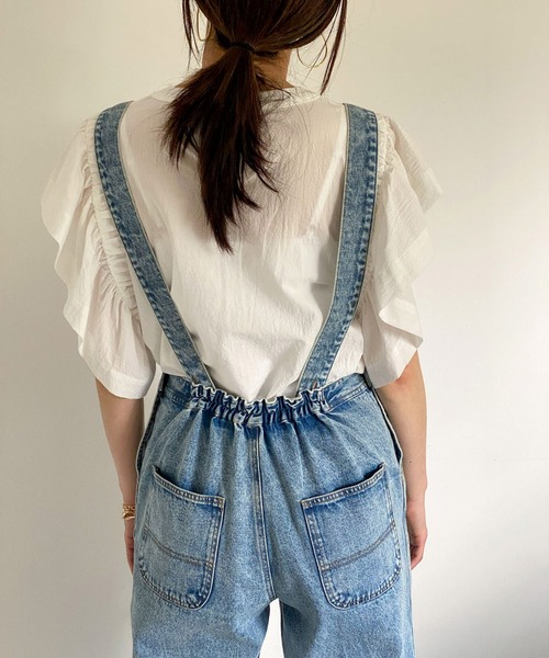 ottilie(オティーリエ)の「デニムサロペット(サロペット/オーバーオール・レディース・オフホワイト/ブルー・FREE)」の11枚目の写真