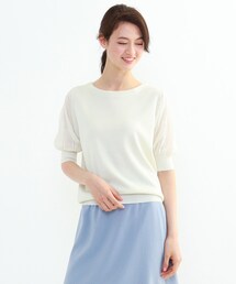 INDIVI（インディヴィ）の「◆「S」シアースリーブニットプルオーバー（ニット/セーター）」