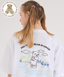 『muah muah/ムーアムーア』×『teddy bear/テディベア』Camping Muay Bear Short Sleeve T-Shirt/キャンプベアデザイン 半袖Tシャツ