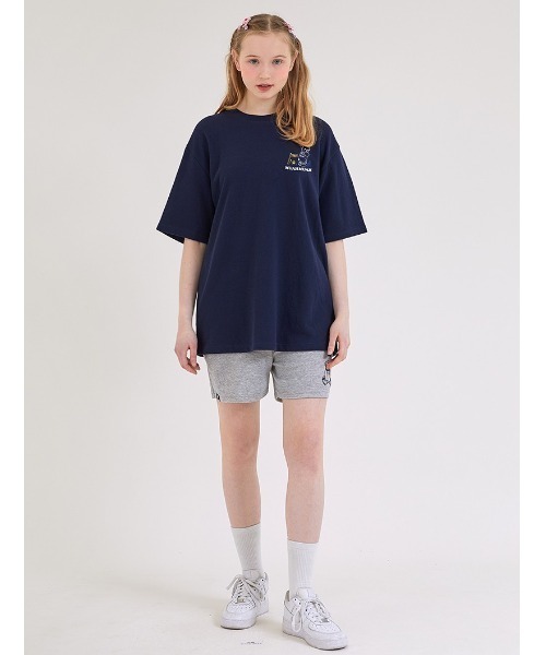 muahmuah（ムーアムーア）の「『muah muah/ムーアムーア』×『teddy bear/テディベア』Camping Muay Bear Short Sleeve T-Shirt/キャンプベアデザイン 半袖Tシャツ（Tシャツ/カットソー・レディース・ホワイト/ブラック/ネイビー/ピンク・FREE）」の6枚目の写真