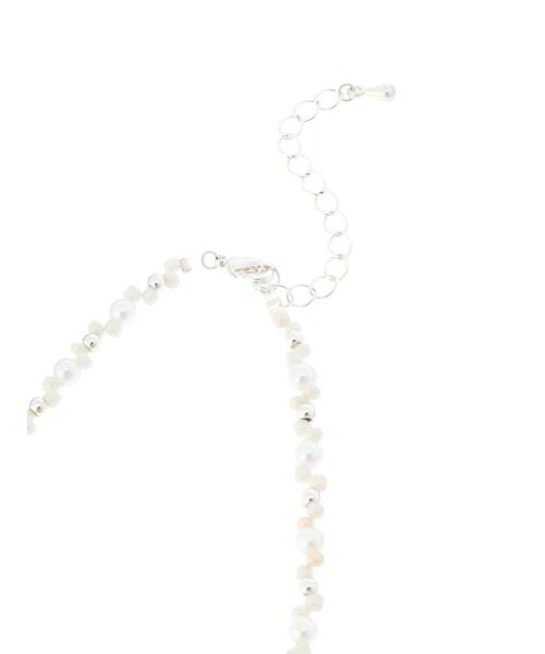 Green　Parks（グリーンパークス）の「ハートトップビーズネックレス＊（ネックレス・レディース・ホワイト・FREE）」の5枚目の写真