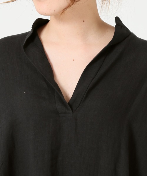 JOURNAL STANDARD(ジャーナルスタンダード)の「《WEB限定》フレンチリネンAラインワンピース◆(ワンピース・レディース・ブラック/ベージュ/ピンク・FREE)」の20枚目の写真