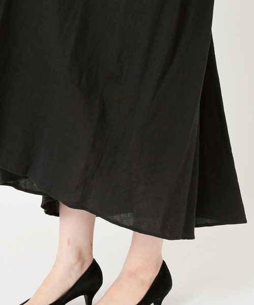 JOURNAL STANDARD(ジャーナルスタンダード)の「《WEB限定》フレンチリネンAラインワンピース◆(ワンピース・レディース・ブラック/ベージュ/ピンク・FREE)」の6枚目の写真