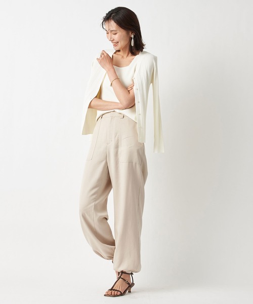 RIVE DROITE（リヴドロワ）の「クールタッチUVニットタンク（タンクトップ・レディース・オフホワイト/グレイッシュベージュ・FREE）」の3枚目の写真