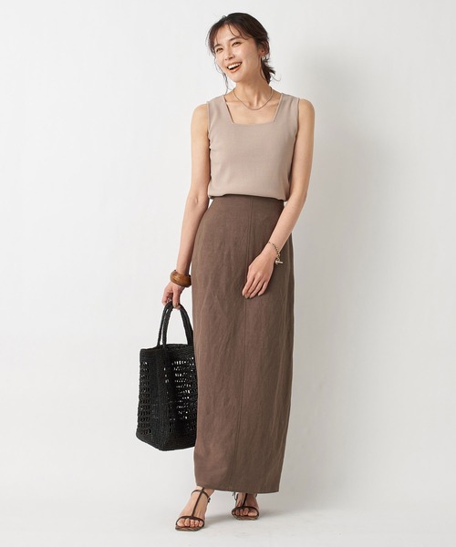 RIVE DROITE（リヴドロワ）の「クールタッチUVニットタンク（タンクトップ・レディース・オフホワイト/グレイッシュベージュ・FREE）」の10枚目の写真